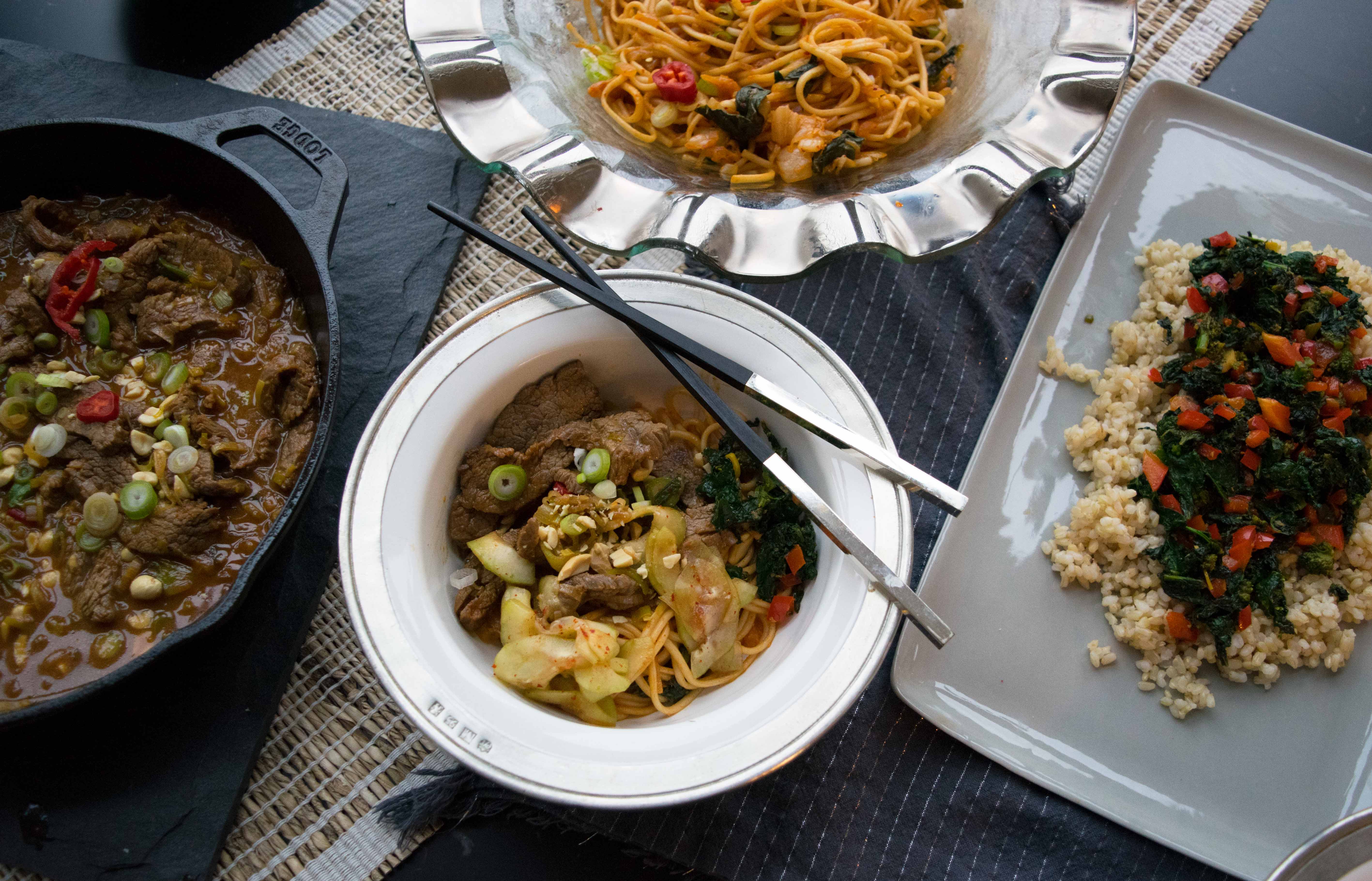 Korean Beef Bulgogi & KimchiVeggie Noodle Bowls Witten Kitchen