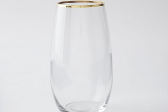 Gold Rimmed Tall Glass Fete-a-Tete