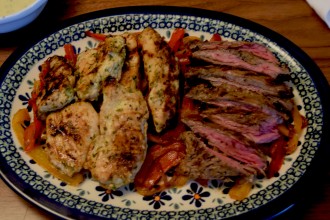 Latin Party Platter: Grilled Chimichurri Chicken and Steak Fete-a-Tete