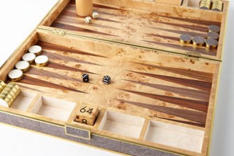 Aerin Shagreen Backgammon Set Fete-a-Tete