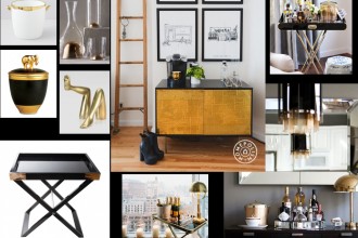 Raising the Bar (Cart): Black + Gold Fete-a-Tete 1