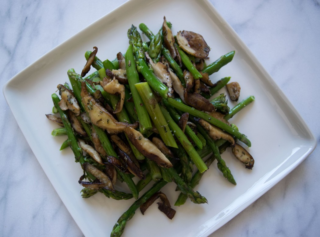 Ginger-Herb Roasted Asparagus and Shrooms Fete-a-Tete 2