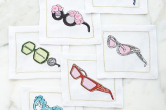 Kim Seybert Cocktail Sunglasses Cocktail Napkins Fete-a-Tete