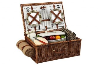 Dorset Picnic Basket and Blanket Set Fete-a-Tete