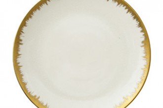 Kim Seybert Opal Crackle & Golden Brushstroke Dinnerware Fete-a-Tete