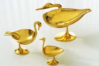 Jonathan Adler Brass Bird Bowls Fete-a-Tete