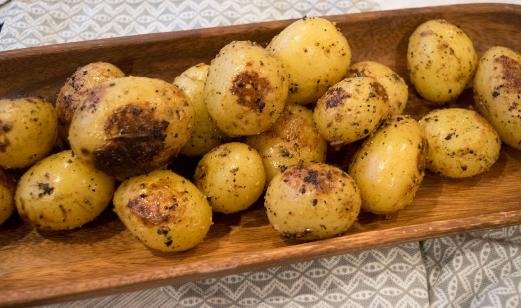 Grilled Mustard-Pepper Yukon Potatoes Fete-a-Tete