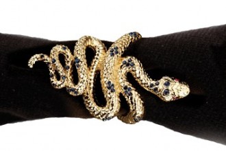 L'Objet Napkin Jewels Snake Fete-a-Tete