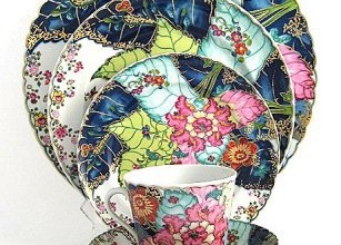 Mottahedeh Tobacco Leaf China Fete-a-Tete