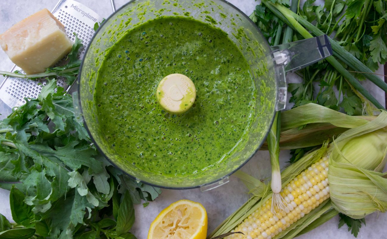 Sweet Corn and Kale Pesto - Witten Kitchen