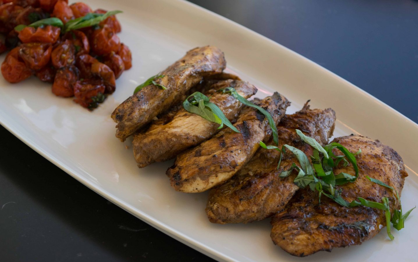 Balsamic Garlic Grilled Chicken with Balsamic Roasted Cherry Tomatoes - Witten Kitchen