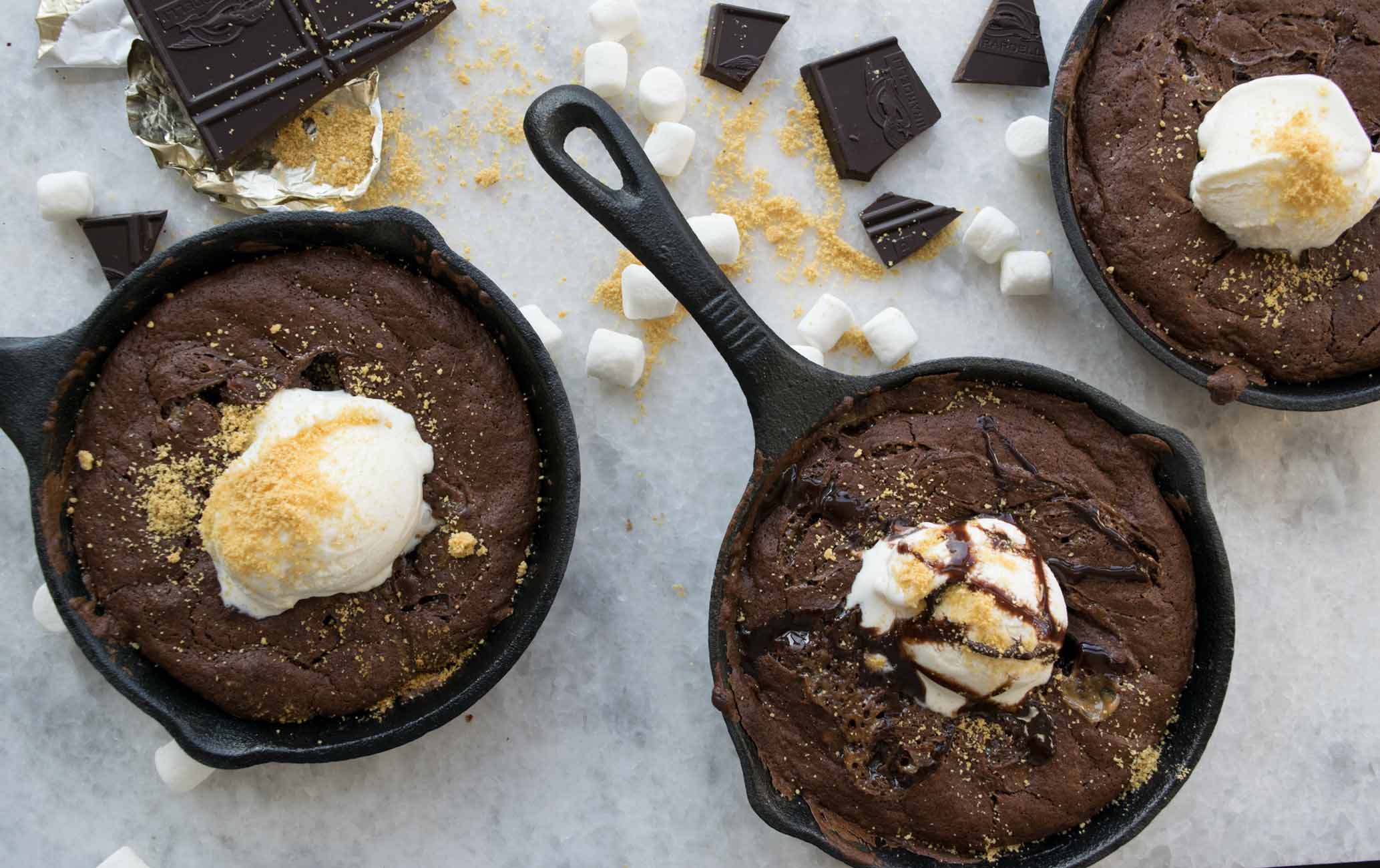 S'mores CastIron Skillet Brownies Witten Kitchen