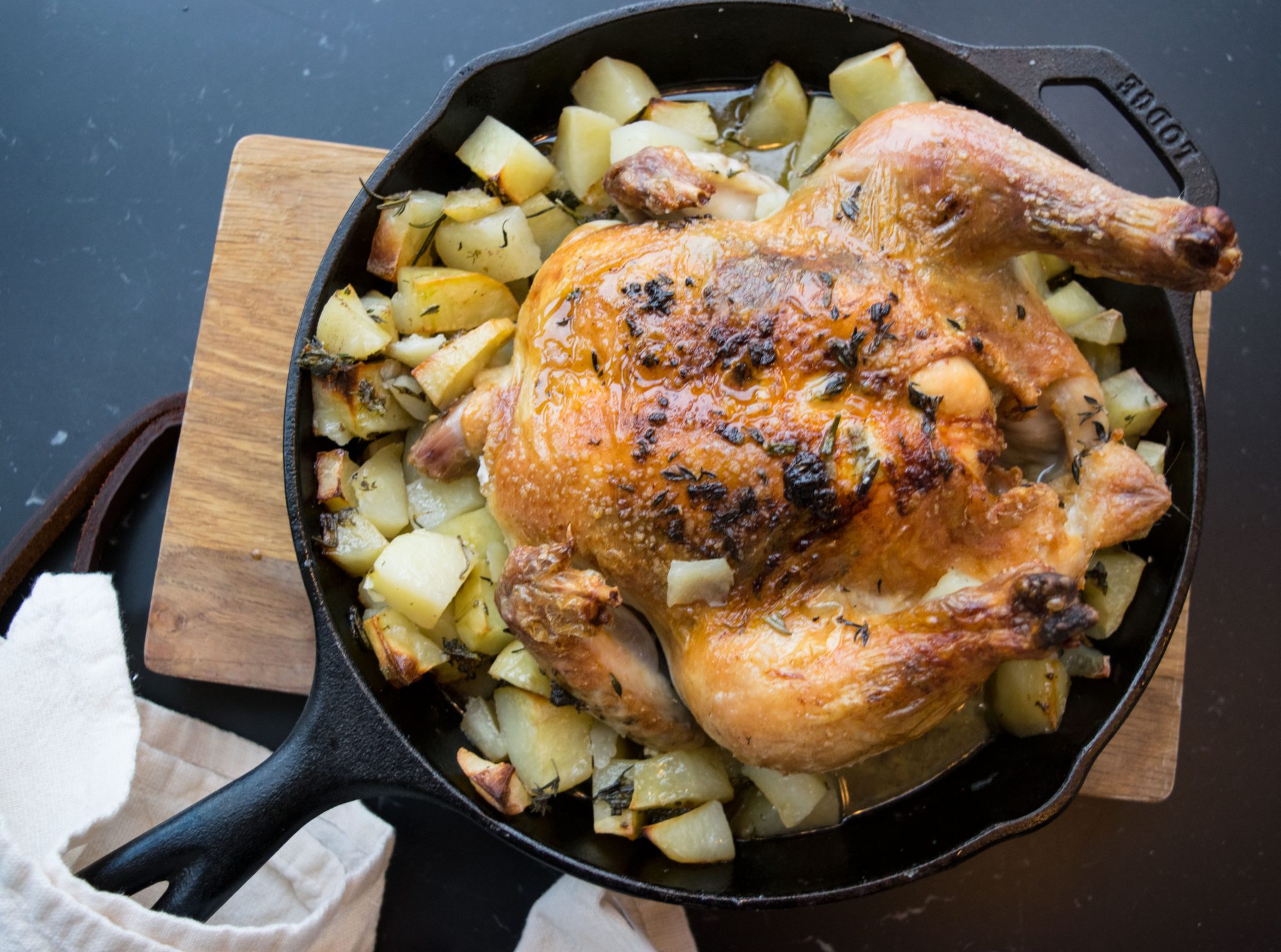 Whole Roasted Herb-Garlic Butter Chicken - Witten Kitchen