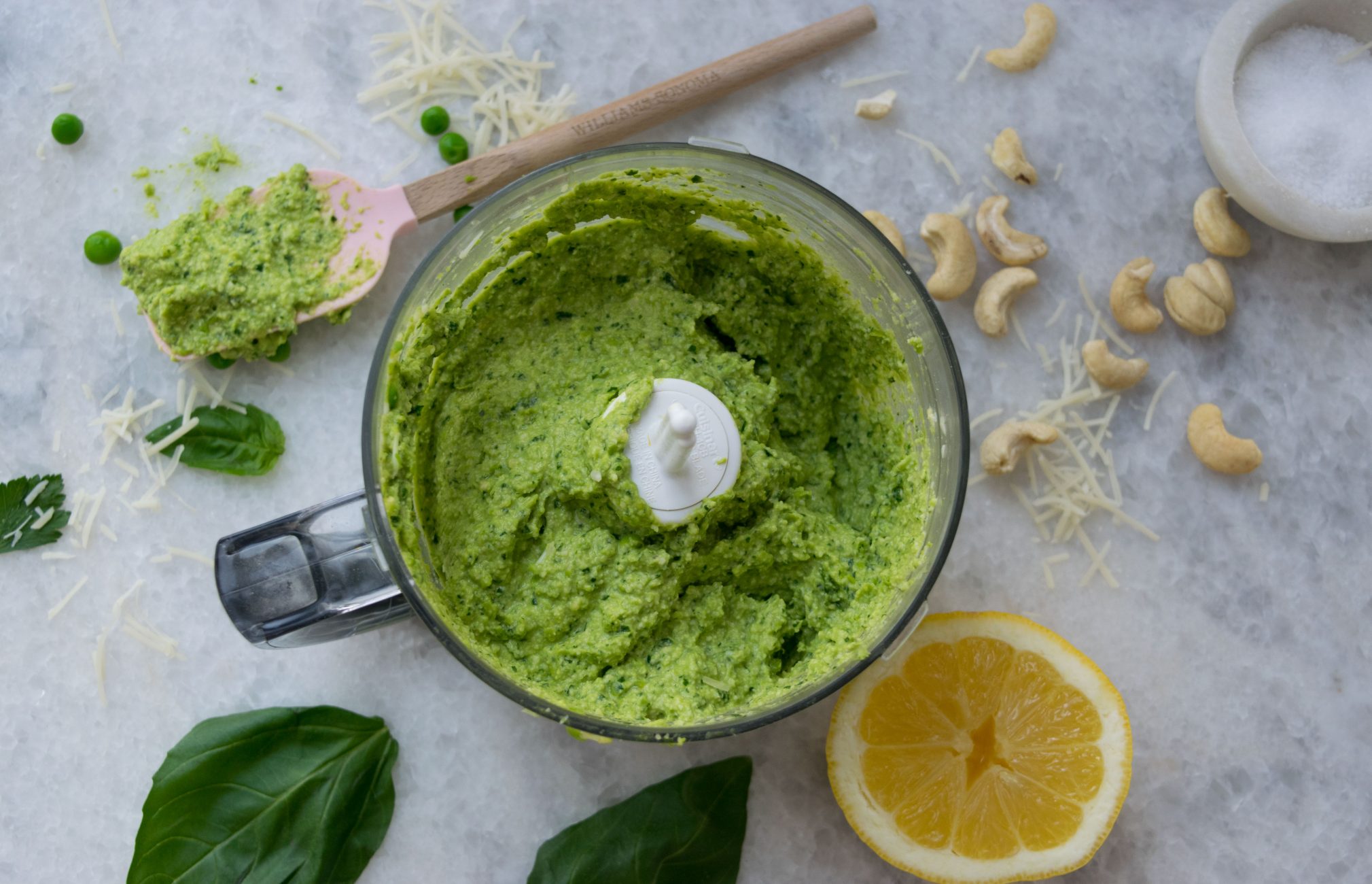 Spring Pea and Three Cheese Cashew Pesto - Witten Kitchen