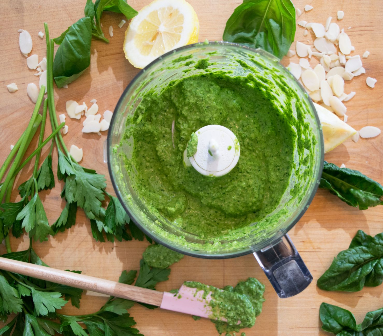 Almond, Herb, and Spinach Pesto - Witten Kitchen
