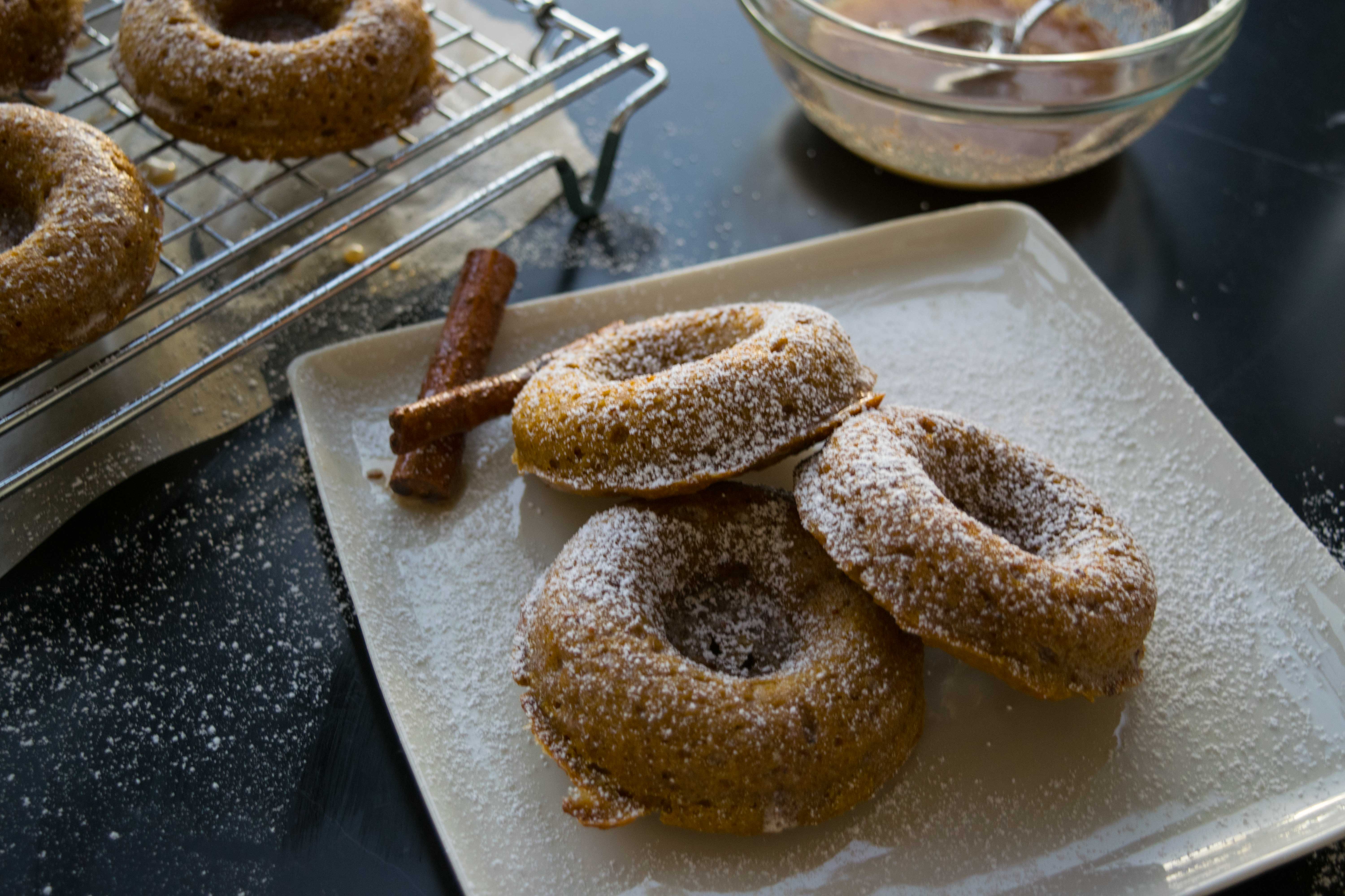 Vegan Maple-Pumpkin Baked Donuts with Cinnamon Spiced Glaze - Witten Kitchen
