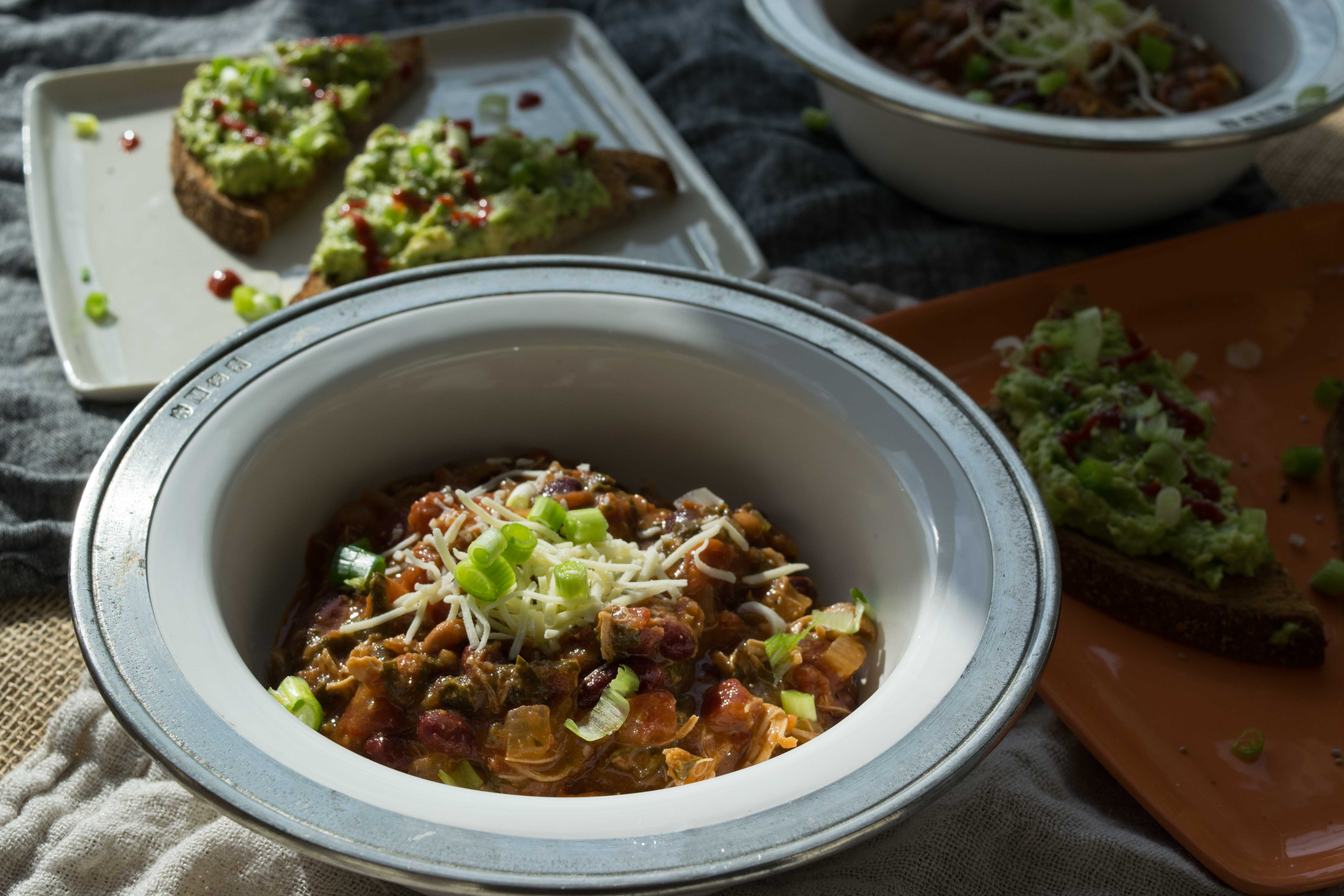 Mexican Pulled Chicken and Veggie Soup with Spicy Avocado Toast - Witten Kitchen